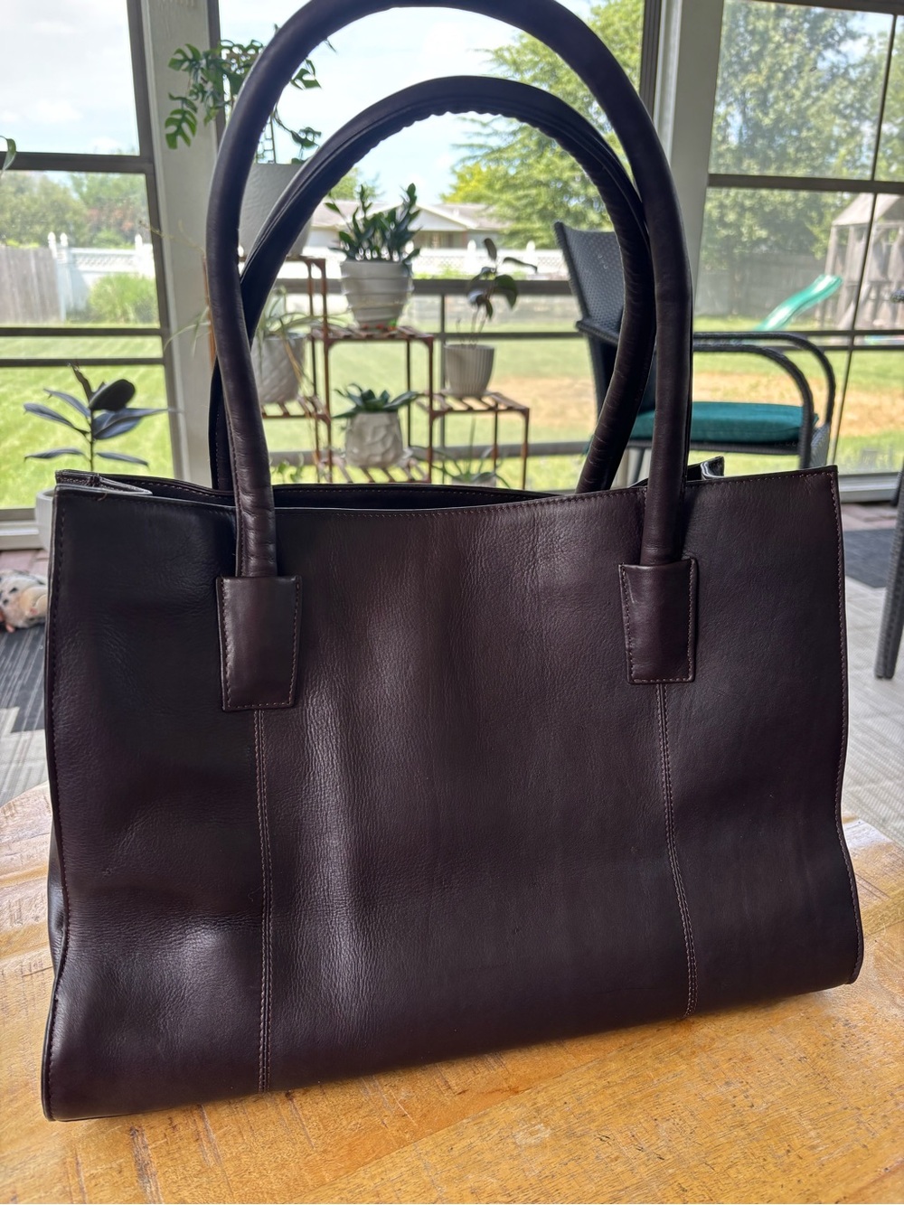 latico Dark Brown Leather Festival Tote